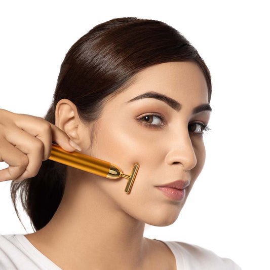 24K Gold Plated Electric Face Massager