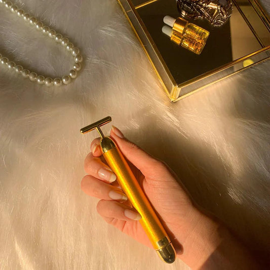 24K Gold Plated Electric Face Massager